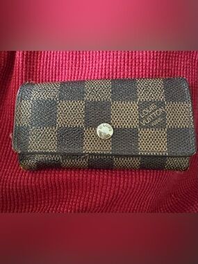 Louis Vuitton Brown Damier Ebene Check Snap Key Chain